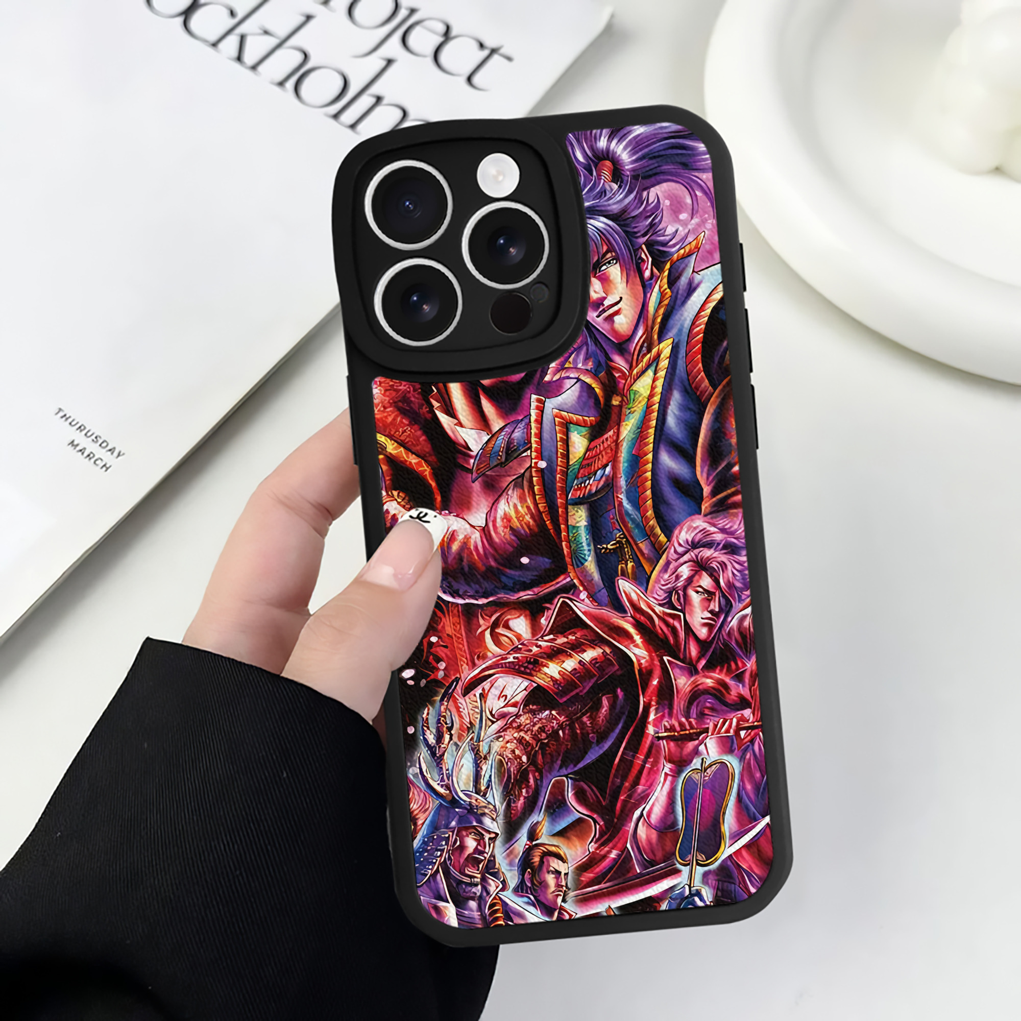 （画像用） 北斗の拳 Fist of the North Star 【iPhone 16シリーズ対応】シリコンスマホケース（レザー調） 材質：シリコン